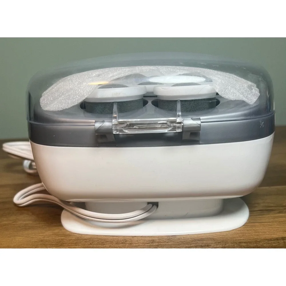 Conair Instant Heat Hairsetter 5 Large Velvet Flocked Rollers Travel Size White